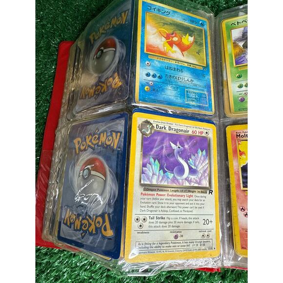 Vintage Red Pikachu Pokemon Card Binder 4-Pocket Full with Cards - Picture 13 of 17